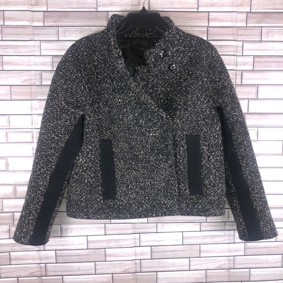 J. Crew Marled Boucle Jacket Blazer Coat Wool Blend Shade Size 6 With Pockets - Picture 2 of 7